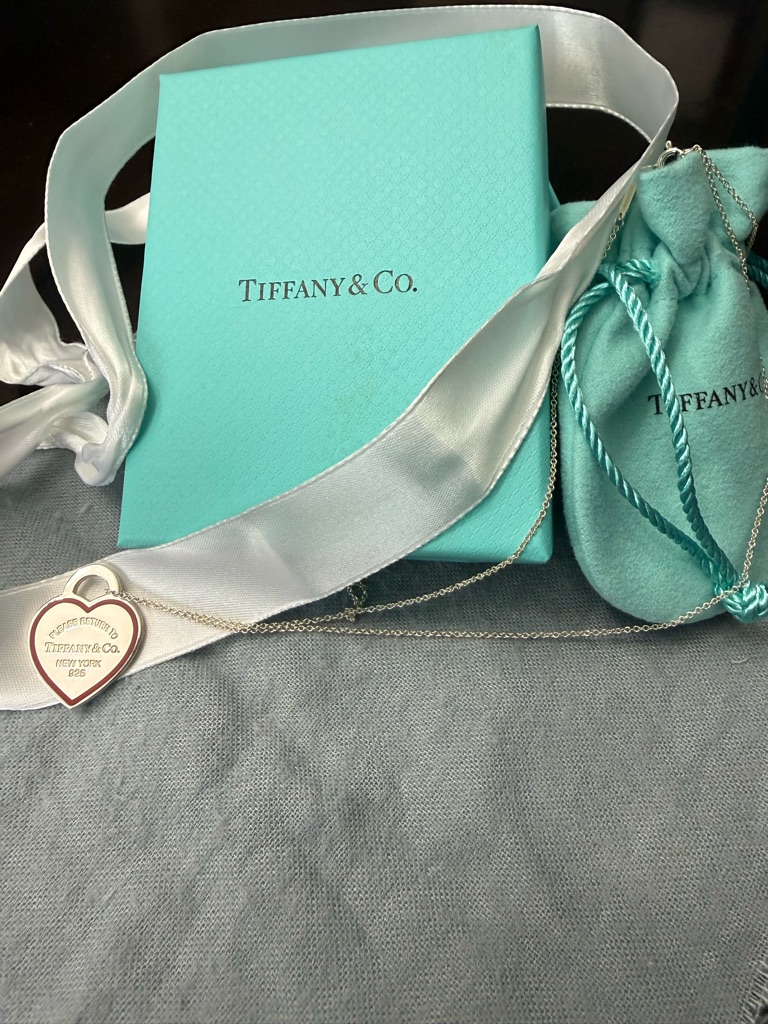 Tiffany & Co. Red Heart Tag Pendant Necklace
